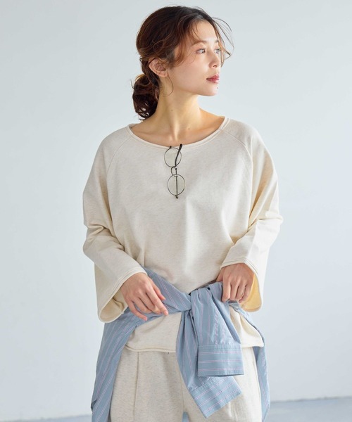 studio CLIP（スタディオクリップ）の「裏毛ワイドスリーブプルオーバー（スウェット・レディース・ベージュ/ライトグレー/アイボリー・FREE）」の17枚目の写真
