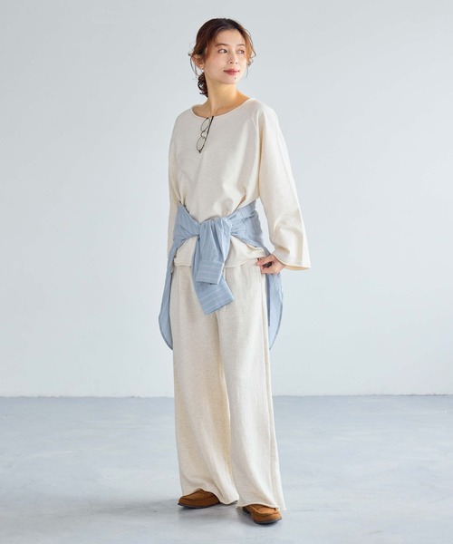 studio CLIP（スタディオクリップ）の「裏毛ワイドスリーブプルオーバー（スウェット・レディース・ベージュ/ライトグレー/アイボリー・FREE）」の22枚目の写真