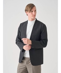 JOHN SMEDLEY（ジョンスメドレー）の「ウールリネンポプリンワッシャー ノーカラージャケット（ノーカラージャケット）」