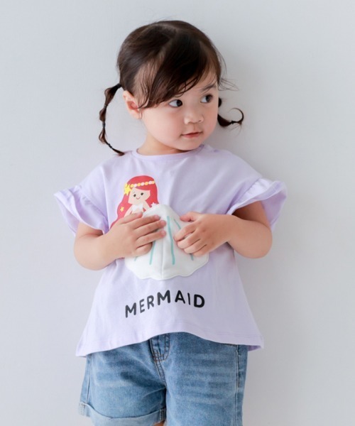 CHEEK ROOM（チークルーム）の「CHEEK ROOM/チークルーム マーメイド Tシャツ（Tシャツ/カットソー・キッズ・パープル/ピンク/サックスブルー・80ｃｍ/90cm/100cm/110cm/120cm/130cm）」の6枚目の写真