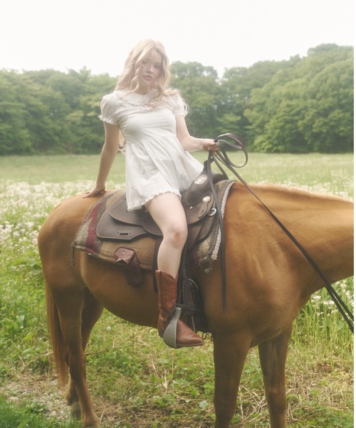 chernyy(チェルニー)の「Indian cotton rose babydoll dress / インドコットンローズベビードールドレス(ワンピース・レディース・アイボリー・LARGE/MEDIUM/SMALL)」の15枚目の写真