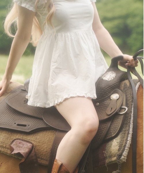 chernyy(チェルニー)の「Indian cotton rose babydoll dress / インドコットンローズベビードールドレス(ワンピース・レディース・アイボリー・LARGE/MEDIUM/SMALL)」の17枚目の写真