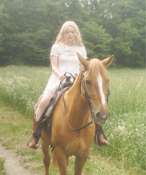 chernyy(チェルニー)の「Indian cotton rose babydoll dress / インドコットンローズベビードールドレス(ワンピース・レディース・アイボリー・LARGE/MEDIUM/SMALL)」の20枚目の写真