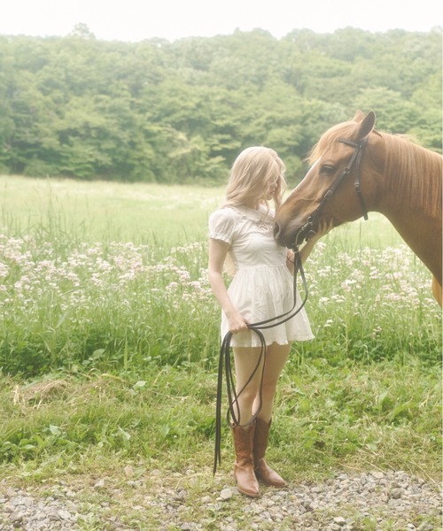 chernyy(チェルニー)の「Indian cotton rose babydoll dress / インドコットンローズベビードールドレス(ワンピース・レディース・アイボリー・LARGE/MEDIUM/SMALL)」の22枚目の写真
