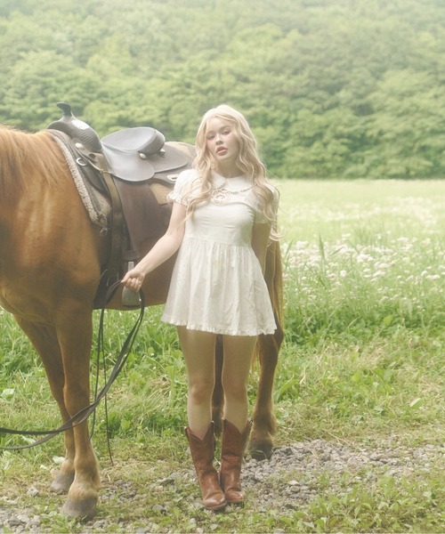 chernyy(チェルニー)の「Indian cotton rose babydoll dress / インドコットンローズベビードールドレス(ワンピース・レディース・アイボリー・LARGE/MEDIUM/SMALL)」の11枚目の写真