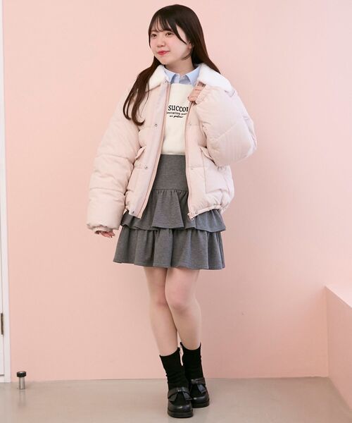 MAJESTIC LEGON(マジェスティックレゴン)の「ファー襟中綿ブルゾン(ブルゾン・レディース・ピンク・MEDIUM)」の2枚目の写真