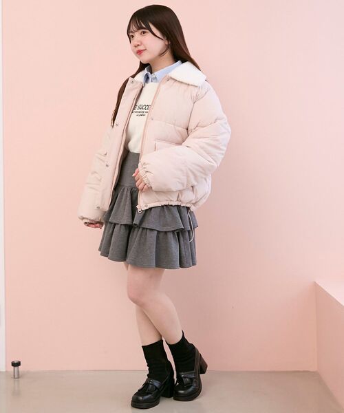 MAJESTIC LEGON(マジェスティックレゴン)の「ファー襟中綿ブルゾン(ブルゾン・レディース・ピンク・MEDIUM)」の3枚目の写真