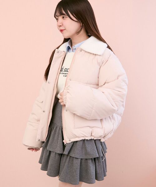 MAJESTIC LEGON(マジェスティックレゴン)の「ファー襟中綿ブルゾン(ブルゾン・レディース・ピンク・MEDIUM)」の5枚目の写真