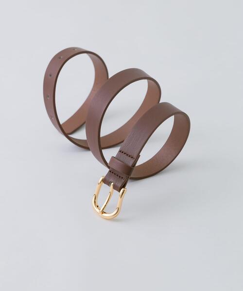 SMELLY(スメリー)の「プレーンバックルベルト(ベルト・レディース・ブラウン/ブラック・-)」の2枚目の写真