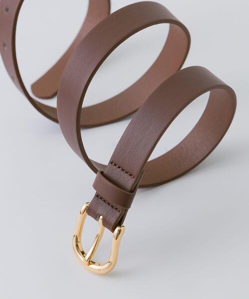 SMELLY(スメリー)の「プレーンバックルベルト(ベルト・レディース・ブラウン/ブラック・-)」の3枚目の写真