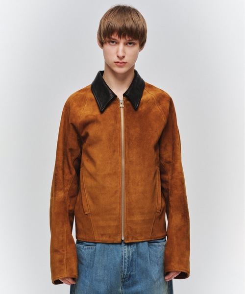 Jieda（ジエダ）の「NUBUCK DRAPING LEATHER JACKET（ブルゾン・メンズ・ブラウン・2/1）」の3枚目の写真