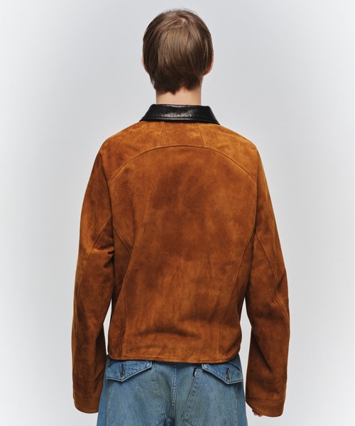 Jieda（ジエダ）の「NUBUCK DRAPING LEATHER JACKET（ブルゾン・メンズ・ブラウン・2/1）」の4枚目の写真
