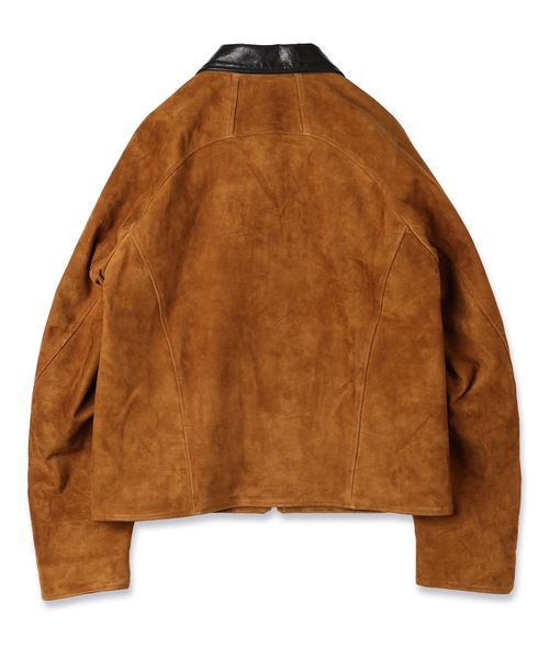Jieda（ジエダ）の「NUBUCK DRAPING LEATHER JACKET（ブルゾン・メンズ・ブラウン・2/1）」の8枚目の写真