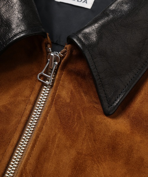 Jieda（ジエダ）の「NUBUCK DRAPING LEATHER JACKET（ブルゾン・メンズ・ブラウン・2/1）」の10枚目の写真
