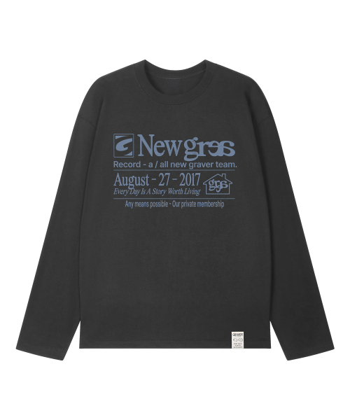 GRAVER（グレーバー）の「[ユニセックス]NEW GRAE ロングスリーブTシャツ_3カラー（Tシャツ/カットソー・レディース・ホワイト/チャコールグレー/ブラック・MEDIUM/LARGE）」の5枚目の写真