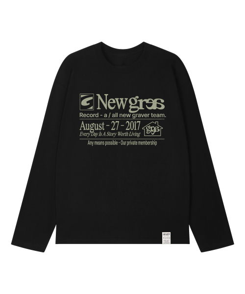 GRAVER（グレーバー）の「[ユニセックス]NEW GRAE ロングスリーブTシャツ_3カラー（Tシャツ/カットソー・レディース・ホワイト/チャコールグレー/ブラック・MEDIUM/LARGE）」の6枚目の写真