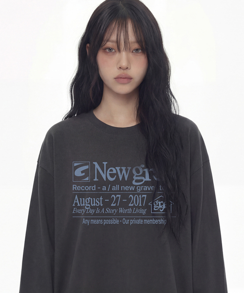 GRAVER（グレーバー）の「[ユニセックス]NEW GRAE ロングスリーブTシャツ_3カラー（Tシャツ/カットソー・レディース・ホワイト/チャコールグレー/ブラック・MEDIUM/LARGE）」の8枚目の写真