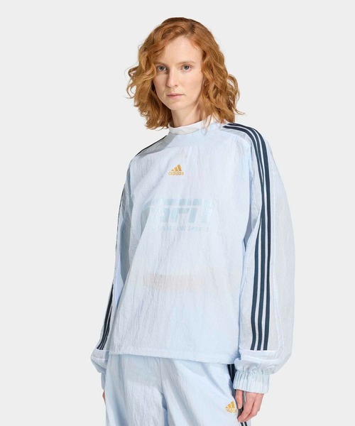adidas(アディダス)の「チームガイスト 2.0 スウェットシャツ / アディダスオリジナルス adidas Originals(スウェット・レディース・ホワイト/ブルー・MEDIUM/SMALL/X-SMALL/XX-LARGE/LARGE/X-LARGE)」の2枚目の写真