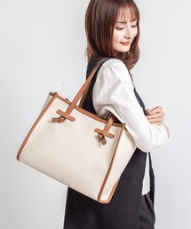 GIANNI CHIARINI | 【GIANNI CHIARINI/ジャンニキアリーニ】トートバッグ　MARCELLA　Sサイズ　コットン×本革(トートバッグ)