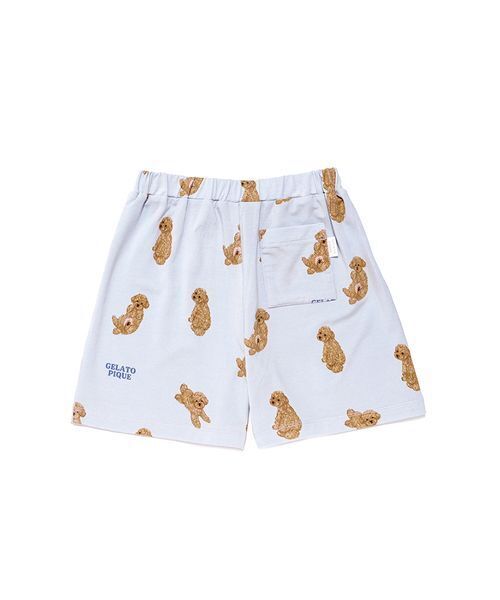 gelato pique（ジェラートピケ）の「【KIDS】ドッグ柄ショートパンツ（ルームウェア/パジャマ・キッズ・クリーム/ブルー・120/110/100/90）」の7枚目の写真