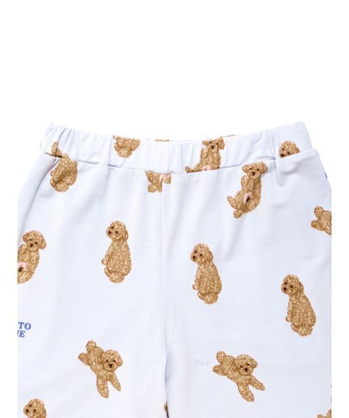 gelato pique（ジェラートピケ）の「【KIDS】ドッグ柄ショートパンツ（ルームウェア/パジャマ・キッズ・クリーム/ブルー・120/110/100/90）」の8枚目の写真