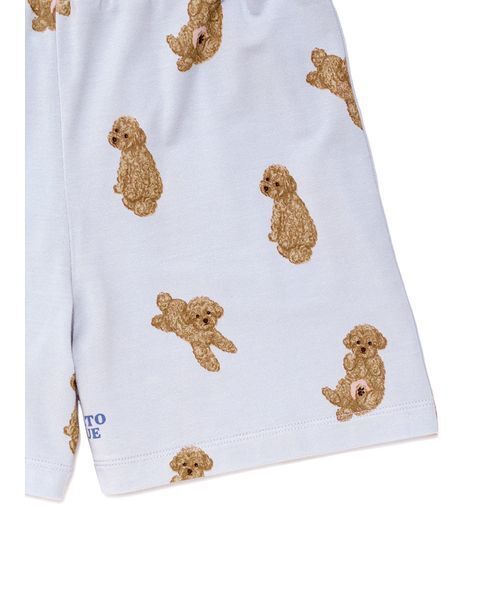 gelato pique（ジェラートピケ）の「【KIDS】ドッグ柄ショートパンツ（ルームウェア/パジャマ・キッズ・クリーム/ブルー・120/110/100/90）」の9枚目の写真