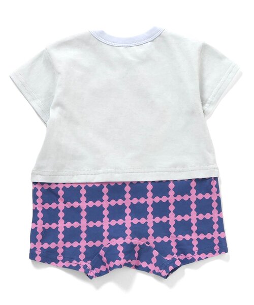 Ampersand（アンパサンド）の「【リンク】ポッピンロンパス（ロンパース・キッズ・ブルー/イエロー/レモンイエロー/サックスブルー・70/60/80）」の5枚目の写真