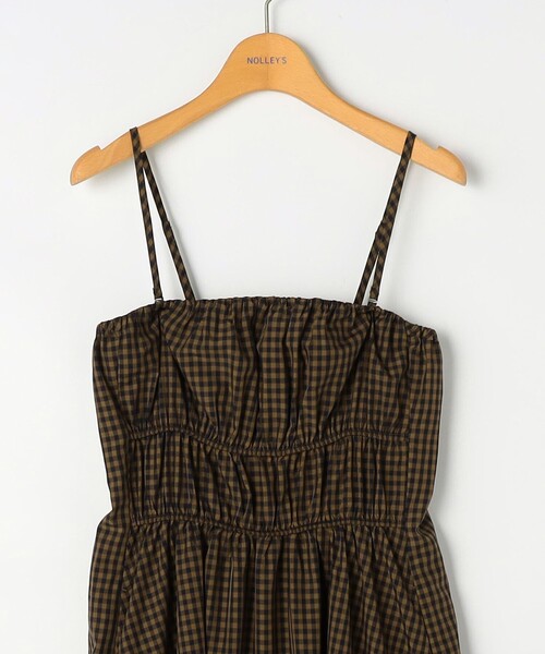 NOLLEY’S（ノーリーズ）の「ウォッシャブル2WAYギャザーキャミワンピース（ワンピース・レディース・ブラック/ベージュ系その他・36/38）」の13枚目の写真