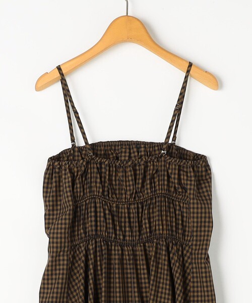 NOLLEY’S（ノーリーズ）の「ウォッシャブル2WAYギャザーキャミワンピース（ワンピース・レディース・ブラック/ベージュ系その他・36/38）」の14枚目の写真