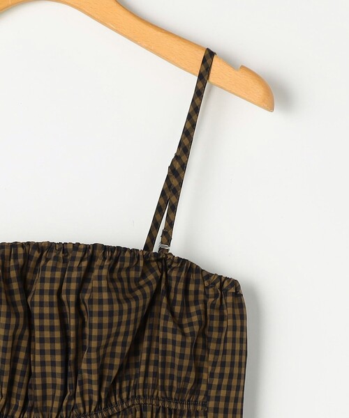 NOLLEY’S（ノーリーズ）の「ウォッシャブル2WAYギャザーキャミワンピース（ワンピース・レディース・ブラック/ベージュ系その他・36/38）」の15枚目の写真