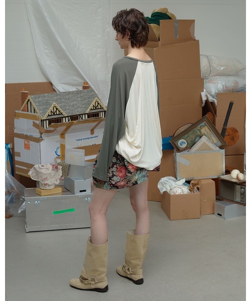 OPEN Yy(オープンワイワイ)の「【OPEN YY / オープンワイワイ】 Knitted I LOVE YY RAGLAN TEE(Tシャツ/カットソー・レディース・ブルー系その他/グリーン・SMALL/MEDIUM)」の7枚目の写真