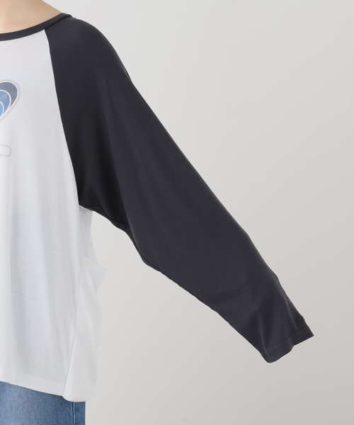 OPEN Yy(オープンワイワイ)の「【OPEN YY / オープンワイワイ】 Knitted I LOVE YY RAGLAN TEE(Tシャツ/カットソー・レディース・ブルー系その他/グリーン・SMALL/MEDIUM)」の11枚目の写真