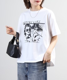 A.N.L モデルプリント半袖カットソー