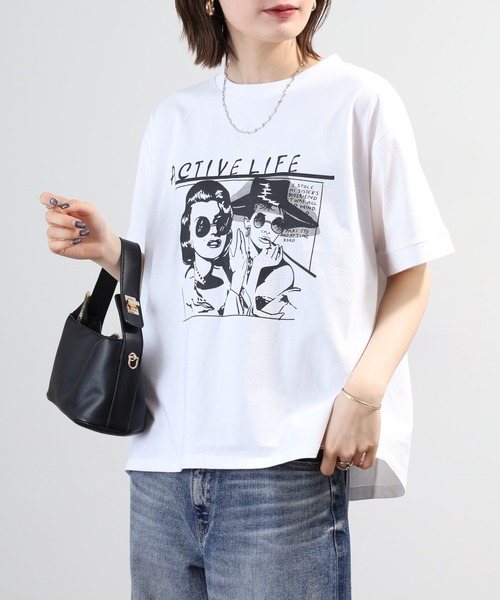 セール】A.N.L モデルプリント半袖カットソー（Tシャツ/カットソー