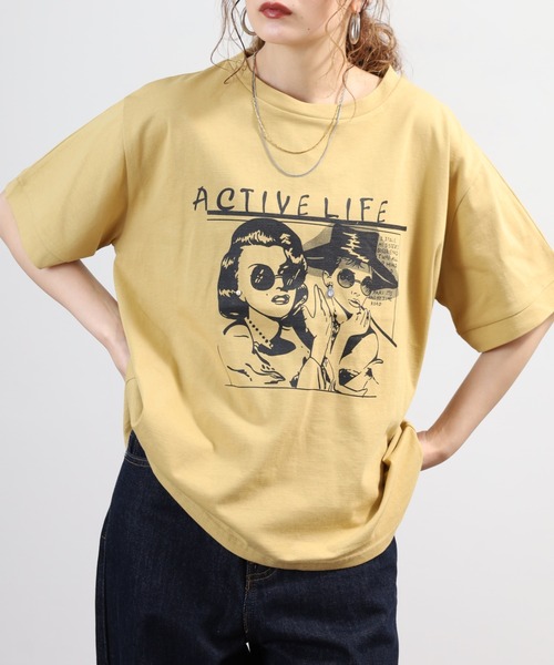 セール】A.N.L モデルプリント半袖カットソー（Tシャツ/カットソー