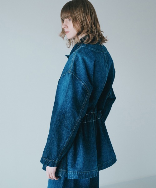 soduk（スドーク）の「bigger bigger denim jacket（デニムジャケット・レディース・インディゴブルー/ブラック・ONE SIZE）」の9枚目の写真