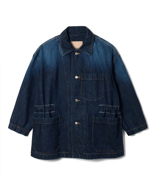 soduk（スドーク）の「bigger bigger denim jacket（デニムジャケット・レディース・インディゴブルー/ブラック・ONE SIZE）」の17枚目の写真