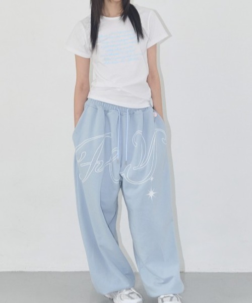 FANCY CLUB（ファンシークラブ）の「◇FANCYCLUB◇ブランド直輸入正規品/エンジェル ヴィンテージ スウェットパンツ ANGEL VINTAGE SWEATPANTS（スウェットパンツ・レディース・グレー/ブラック/スカイブルー・FREE）」の13枚目の写真