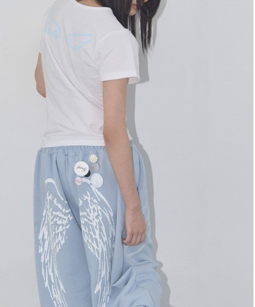 FANCY CLUB（ファンシークラブ）の「◇FANCYCLUB◇ブランド直輸入正規品/エンジェル ヴィンテージ スウェットパンツ ANGEL VINTAGE SWEATPANTS（スウェットパンツ・レディース・グレー/ブラック/スカイブルー・FREE）」の4枚目の写真