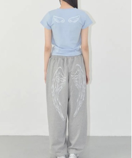 FANCY CLUB（ファンシークラブ）の「◇FANCYCLUB◇ブランド直輸入正規品/エンジェル ヴィンテージ スウェットパンツ ANGEL VINTAGE SWEATPANTS（スウェットパンツ・レディース・グレー/ブラック/スカイブルー・FREE）」の8枚目の写真