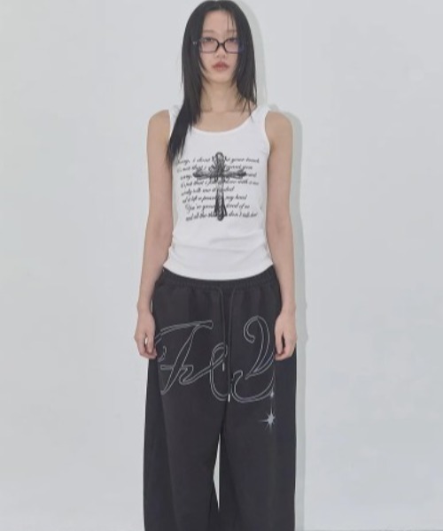 FANCY CLUB（ファンシークラブ）の「◇FANCYCLUB◇ブランド直輸入正規品/エンジェル ヴィンテージ スウェットパンツ ANGEL VINTAGE SWEATPANTS（スウェットパンツ・レディース・グレー/ブラック/スカイブルー・FREE）」の11枚目の写真