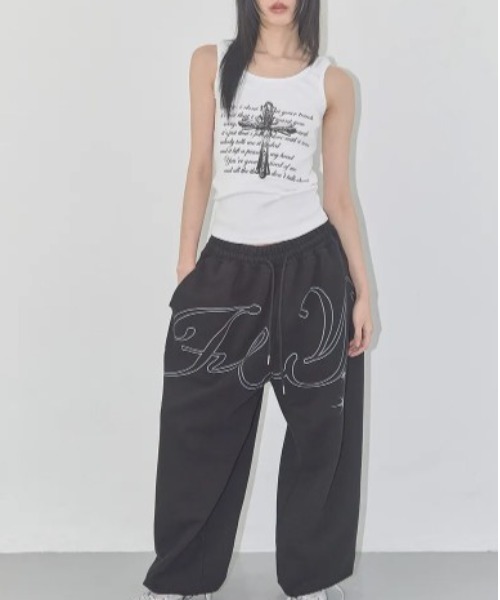 FANCY CLUB（ファンシークラブ）の「◇FANCYCLUB◇ブランド直輸入正規品/エンジェル ヴィンテージ スウェットパンツ ANGEL VINTAGE SWEATPANTS（スウェットパンツ・レディース・グレー/ブラック/スカイブルー・FREE）」の10枚目の写真