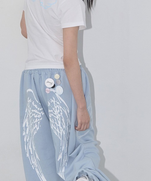 FANCY CLUB(ファンシークラブ)の「◇FANCYCLUB◇ブランド直輸入正規品/エンジェル ヴィンテージ スウェットパンツ ANGEL VINTAGE SWEATPANTS(スウェットパンツ・レディース・グレー/ブラック/スカイブルー・FREE)」の16枚目の写真