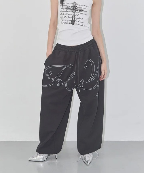 FANCY CLUB(ファンシークラブ)の「◇FANCYCLUB◇ブランド直輸入正規品/エンジェル ヴィンテージ スウェットパンツ ANGEL VINTAGE SWEATPANTS(スウェットパンツ・レディース・グレー/ブラック/スカイブルー・FREE)」の5枚目の写真