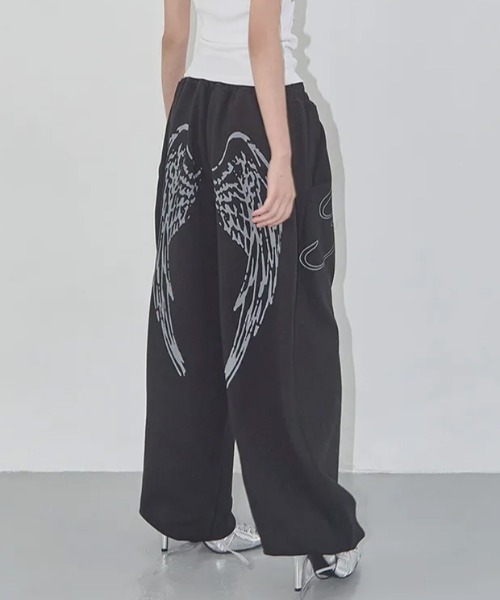 FANCY CLUB(ファンシークラブ)の「◇FANCYCLUB◇ブランド直輸入正規品/エンジェル ヴィンテージ スウェットパンツ ANGEL VINTAGE SWEATPANTS(スウェットパンツ・レディース・グレー/ブラック/スカイブルー・FREE)」の6枚目の写真