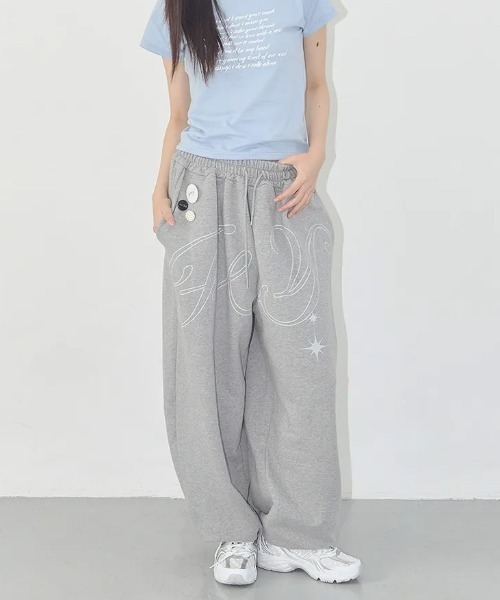 FANCY CLUB(ファンシークラブ)の「◇FANCYCLUB◇ブランド直輸入正規品/エンジェル ヴィンテージ スウェットパンツ ANGEL VINTAGE SWEATPANTS(スウェットパンツ・レディース・グレー/ブラック/スカイブルー・FREE)」の10枚目の写真