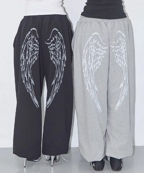 FANCY CLUB(ファンシークラブ)の「◇FANCYCLUB◇ブランド直輸入正規品/エンジェル ヴィンテージ スウェットパンツ ANGEL VINTAGE SWEATPANTS(スウェットパンツ・レディース・グレー/ブラック/スカイブルー・FREE)」の4枚目の写真