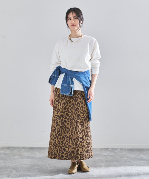IENA（イエナ）の「TOURNON/トゥルノン JQ LEOPARD SK スカート 26SSSK007（スカート・レディース・キャメル・38）」の2枚目の写真