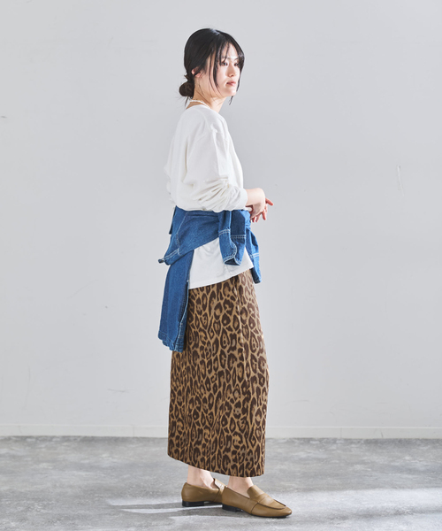 IENA（イエナ）の「TOURNON/トゥルノン JQ LEOPARD SK スカート 26SSSK007（スカート・レディース・キャメル・38）」の3枚目の写真