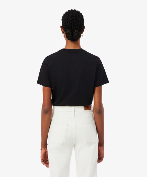 LACOSTE(ラコステ)の「ネーム&ワニロゴパッチ エッセンシャルTシャツ(Tシャツ/カットソー・レディース・グリーン/ブラック・34/38/36/40)」の5枚目の写真
